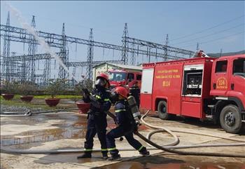 Diễn tập phòng cháy chữa cháy và cứu nạn cứu hộ định kỳ tại Nhà máy Thủy điện Đa Nhim