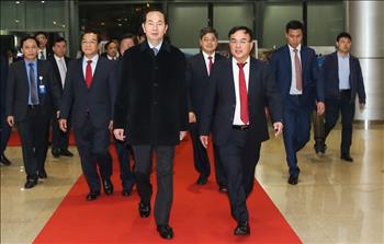 Clip: Chủ tịch nước Trần Đại Quang thăm và chúc Tết EVN