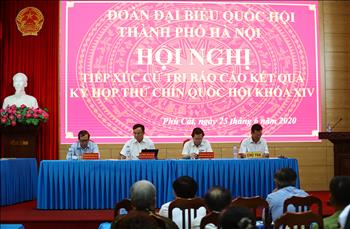 Đoàn Đại biểu Quốc hội khóa XIV Thành phố Hà Nội tiếp xúc cử tri 2 huyện Thanh Oai, Quốc Oai sau Kỳ họp thứ chín
