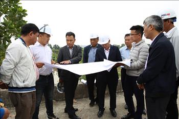 Chủ tịch HĐTV EVNNPT kiểm tra tiến độ thi công đường dây 500kV Nhà máy Nhiệt điện Nam Định I – Thanh Hóa