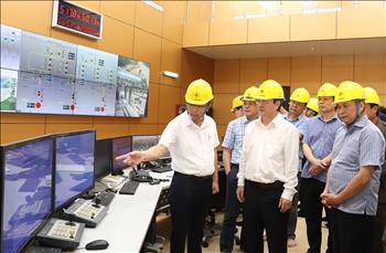 Bộ trưởng Bộ KH&CN Huỳnh Thành Đạt và đoàn công tác kiểm tra Nhà máy Thủy điện Lai Châu và Sơn La