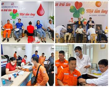 Tuần lễ hồng EVN năm 2023, toàn EVNGENCO2 hiến tặng 502 đơn vị máu