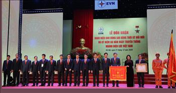 Phó Chủ tịch nước Đặng Thị Ngọc Thịnh trao tặng danh hiệu Anh hùng Lao động thời kỳ đổi mới cho EVN
