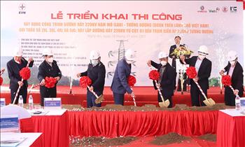 Lễ triển khai thi công xây dựng công trình đường dây 220kV  Nậm Mô (Lào) – Tương Dương (đoạn trên lãnh thổ Việt Nam)