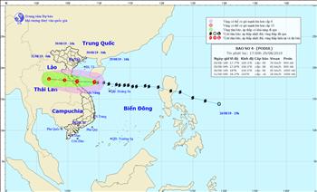 Tin bão khẩn cấp (Cơn bão số 4) - Bản tin số 1 phát lúc 17h00, ngày 29/08/2019