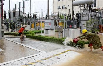 Mưa lớn gây gián đoạn cung cấp điện nhiều khu vực tại Thái Nguyên