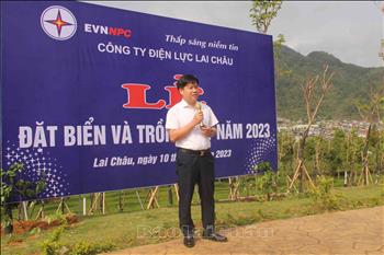 Công ty Điện lực Lai Châu trồng 300 cây xanh tại khu vực Lâm Viên