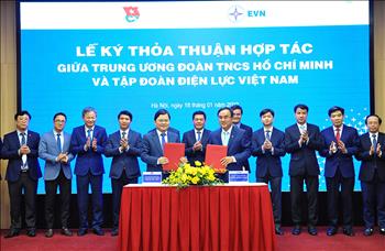 Tập đoàn Điện lực Việt Nam và Trung ương Đoàn TNCS Hồ Chí Minh ký kết Thỏa thuận hợp tác giai đoạn 2022 - 2026 