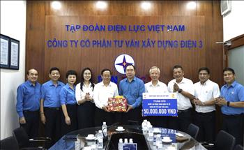 Công đoàn Điện lực Việt Nam thăm, tặng quà Tết người lao động Công ty CP Tư vấn xây dựng điện 3