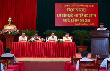 Đoàn Đại biểu Quốc hội khóa XIV Thành phố Hà Nội tiếp xúc cử tri huyện Chương Mỹ trước kỳ họp thứ 9