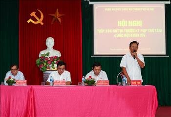 Đoàn Đại biểu Quốc hội khóa XIV Thành phố Hà Nội tiếp xúc cử tri xã Tuyết Nghĩa (Quốc Oai) trước kỳ họp thứ tám